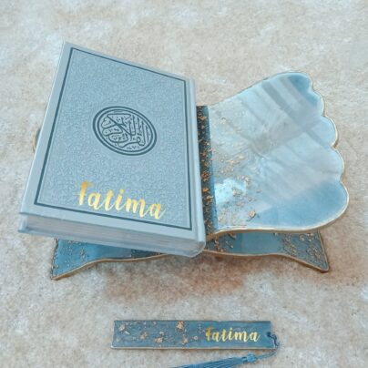 Personalized Quran Stand Premium Bundle– Grey