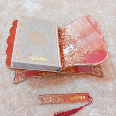 Personalized Quran Stand Premium Bundle– Red