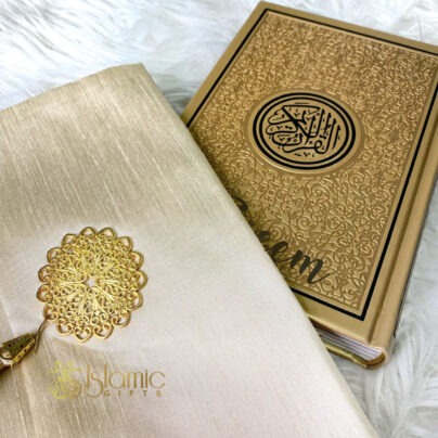 Gold Rainbow Quran With Pouch