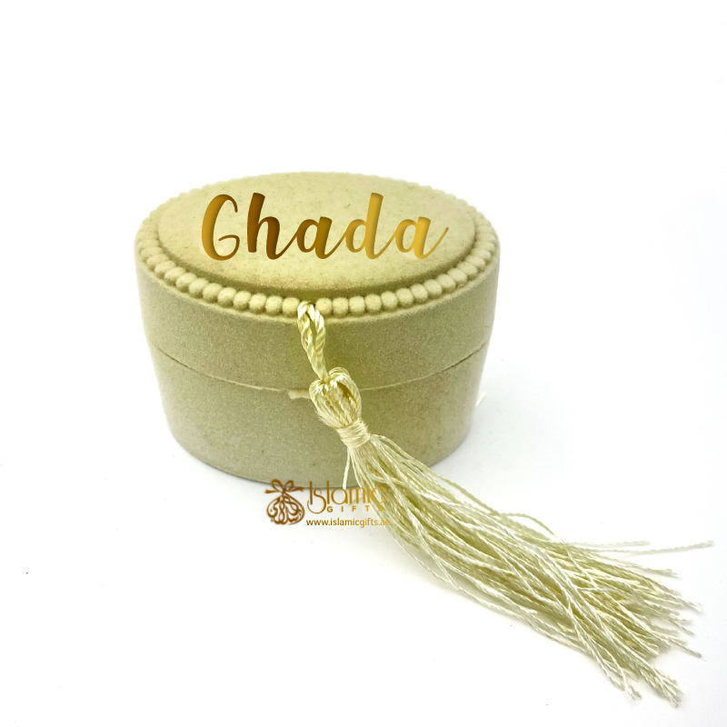 Cream Pearl Tasbeeh With Personalized Case - Image 2