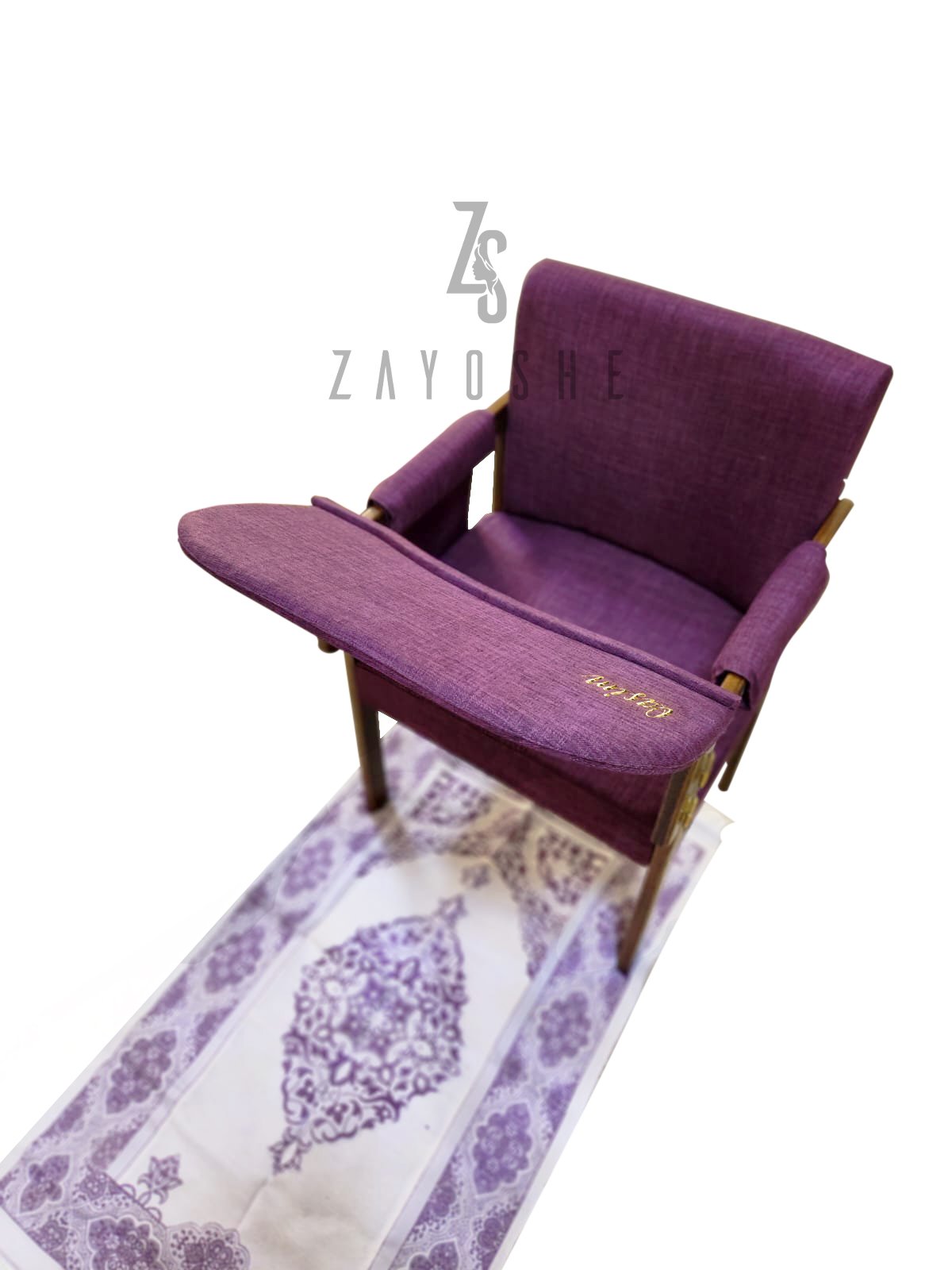 Modern Muslim Prayer Chair-Purple - Image 3