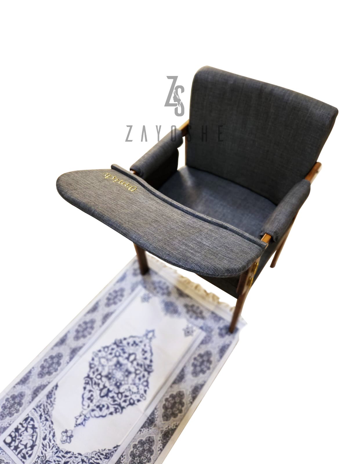 Modern Muslim Prayer Chair-Grey