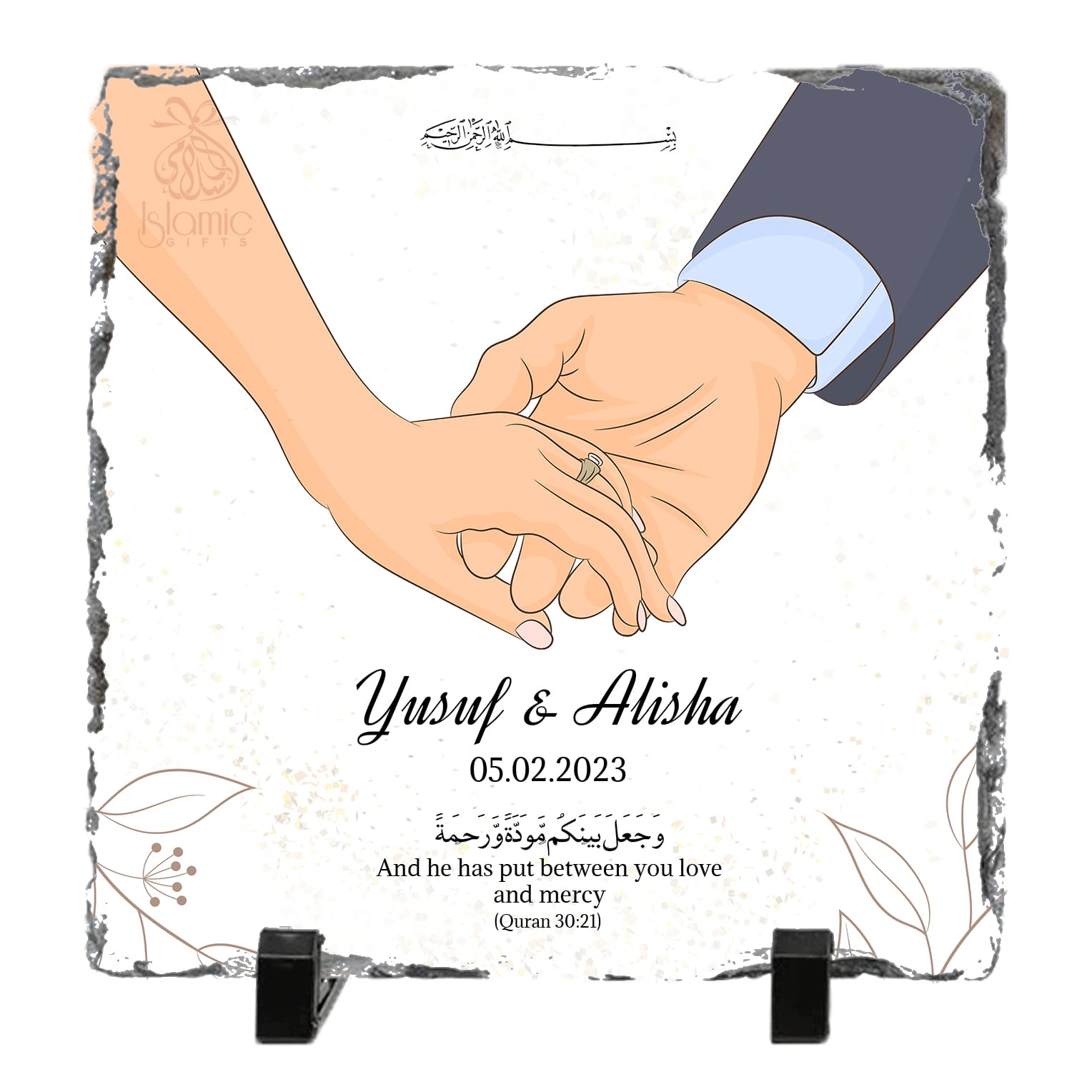 Personalized Couple Rock Slate