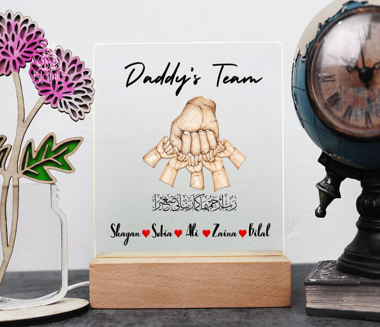 Father’s Day Gift Personalized Acrylic Night Lamp