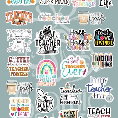 Teacher-Themed Stickers Collection