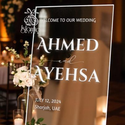 Acrylic Wedding Sign Board