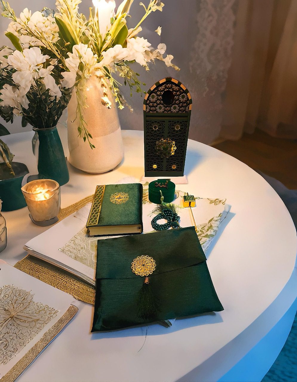 Emerald Green Quran and Tasbih Gift Set - Image 3